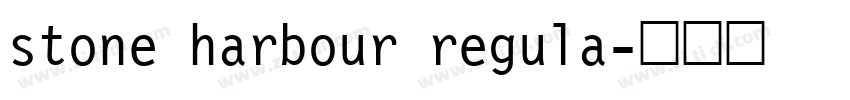 stone harbour regula字体转换